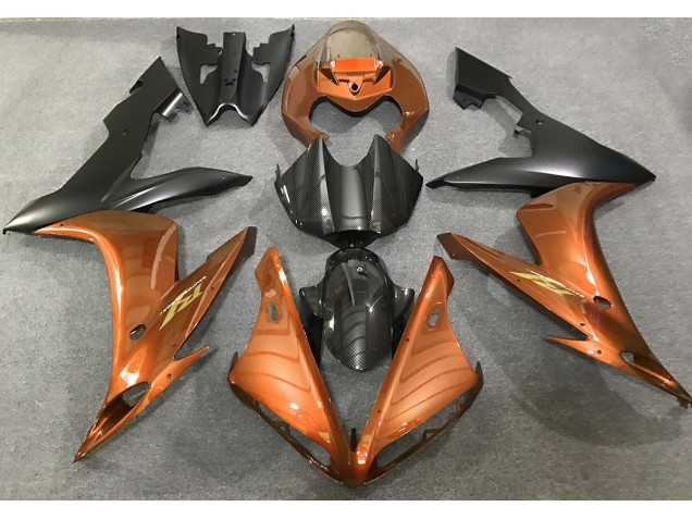 Gloss Orange and Carbon Style Yamaha R1 Fairings 2004-2006 Gloss Orange and Carbon Style Yamaha R1 Fairings 2004-2006