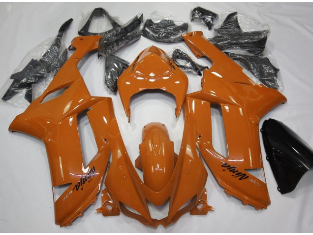 Gloss Orange Kawasaki ZX6R Fairings 2007-2008 Gloss Orange Kawasaki ZX6R Fairings 2007-2008