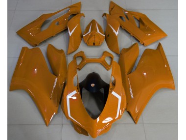 Gloss Orange & White Ducati 1199 Fairings