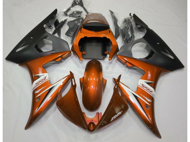 Gloss Orange & White Yamaha R6 Fairings 2003-2005 Gloss Orange & White Yamaha R6 Fairings 2003-2005