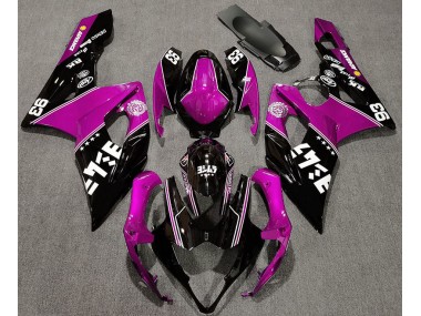 Gloss Pink and Black Custom Suzuki GSXR 1000 Fairings 2005-2006