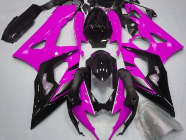 Gloss Pink and Black Suzuki GSXR 1000 Fairings 2005-2006