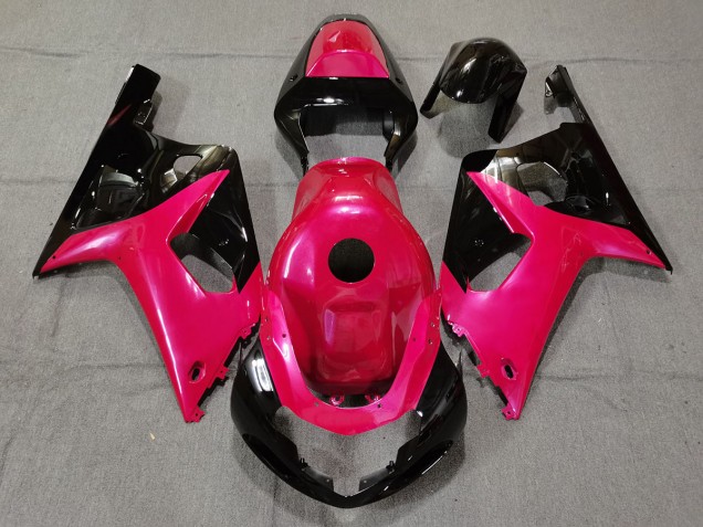 Gloss Pink and Black Suzuki GSXR 600-750 Fairings 2001-2003 Gloss Pink and Black Suzuki GSXR 600-750 Fairings 2001-2003