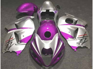 Gloss Pink and Silver Suzuki GSXR 1300 Fairings 1997-2007