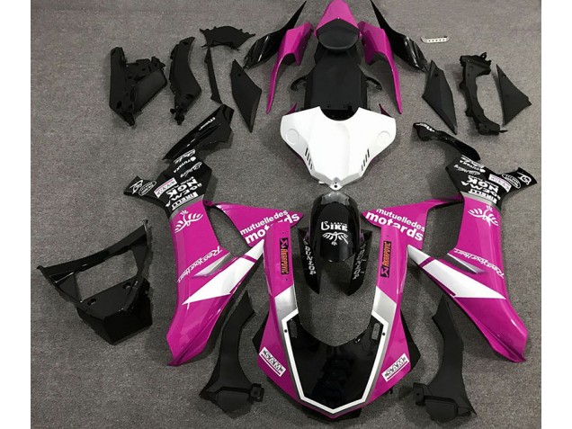 Gloss Pink Logo Style Yamaha R1 Fairings 2015-2019 Gloss Pink Logo Style Yamaha R1 Fairings 2015-2019