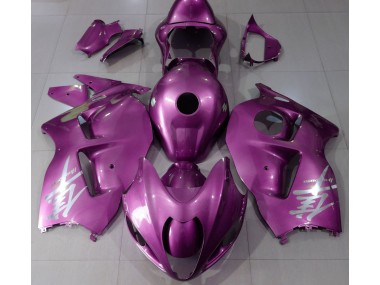 Gloss Pink & Silver Logo Suzuki GSXR 1300 Fairings 1997-2007
