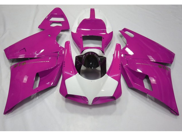 Gloss Pink & White Ducati 996 748 916 998 Fairings 1993-2005 Gloss Pink & White Ducati 996 748 916 998 Fairings 1993-2005