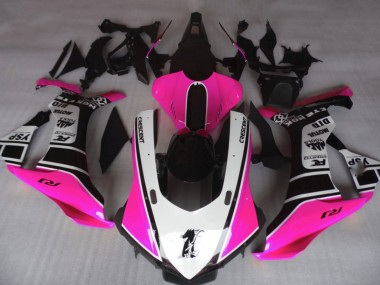 Gloss Pink & White Yamaha R1 Fairings 2015-2019