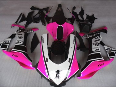 Gloss Pink & White Yamaha R1 Fairings 2015-2019