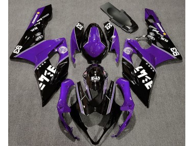 Gloss Purple and Black Custom Suzuki GSXR 1000 Fairings 2005-2006