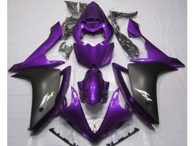 Gloss Purple and Black Yamaha R1 Fairings 2007-2008