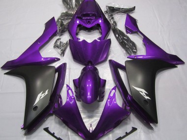 Gloss Purple and Black Yamaha R1 Fairings 2007-2008