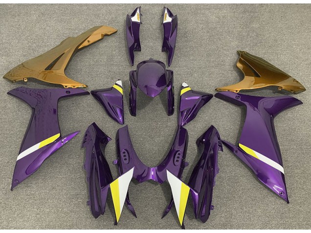 Gloss Purple and Gold Suzuki GSXR 600-750 Fairings 2011-2020