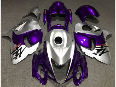 Gloss Purple and Silver Suzuki GSXR 1300 Fairings 2008-2019