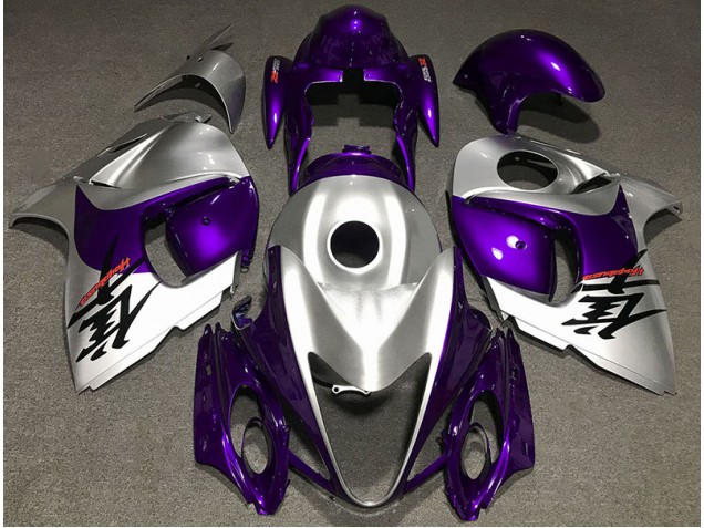 Gloss Purple and Silver Suzuki GSXR 1300 Fairings 2008-2019