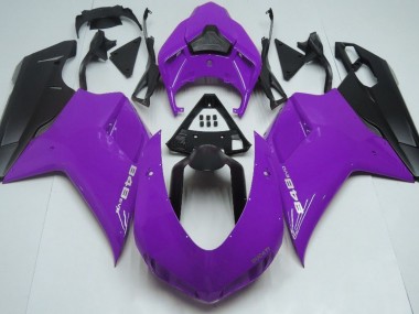 Gloss Purple & Black Ducati 848 1098 1198 Fairings 2007-2012