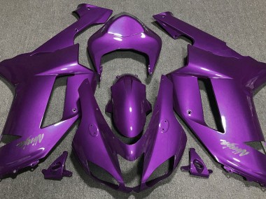 Gloss Purple Kawasaki ZX6R Fairings 2007-2008