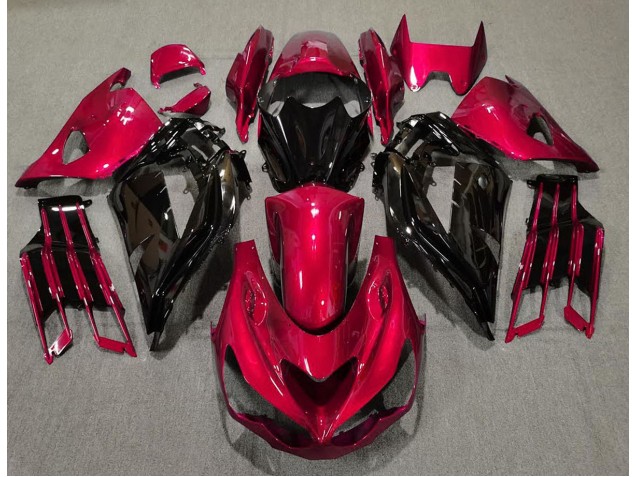 Gloss Red and Black Kawasaki ZX14R Fairings 2012-2019 Gloss Red and Black Kawasaki ZX14R Fairings 2012-2019