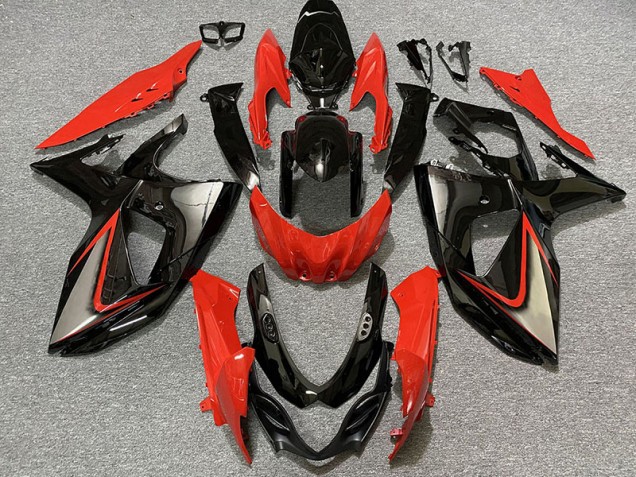 Gloss Red and Black Suzuki GSXR 1000 Fairings 2009-2016 Gloss Red and Black Suzuki GSXR 1000 Fairings 2009-2016