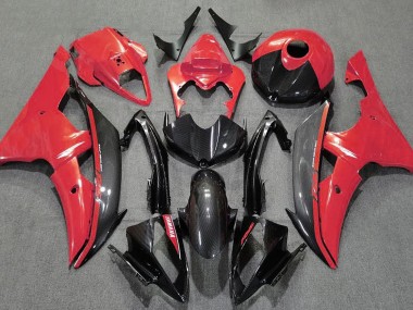 Gloss Red and Carbon Yamaha R6 Fairings 2008-2016