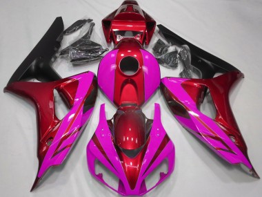 Gloss Red and Pink Honda CBR1000RR Fairings 2006-2007