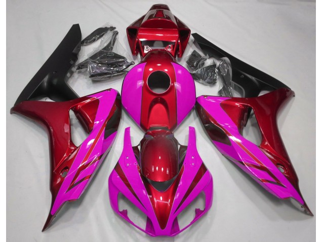 Gloss Red and Pink Honda CBR1000RR Fairings 2006-2007 Gloss Red and Pink Honda CBR1000RR Fairings 2006-2007