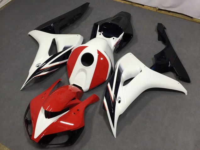 Gloss Red and White Honda CBR1000RR Fairings 2006-2007 Gloss Red and White Honda CBR1000RR Fairings 2006-2007