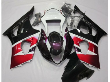 Gloss Red and White Suzuki GSXR 1000 Fairings 2003-2004