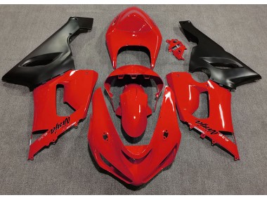 Gloss Red Kawasaki ZX6R Fairings 2005-2006