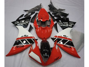 Gloss Red White and Black Yamaha R1 Fairings 2013-2014