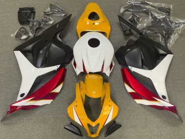 Gloss Red White and Yellow Honda CBR600RR Fairings 2009-2012