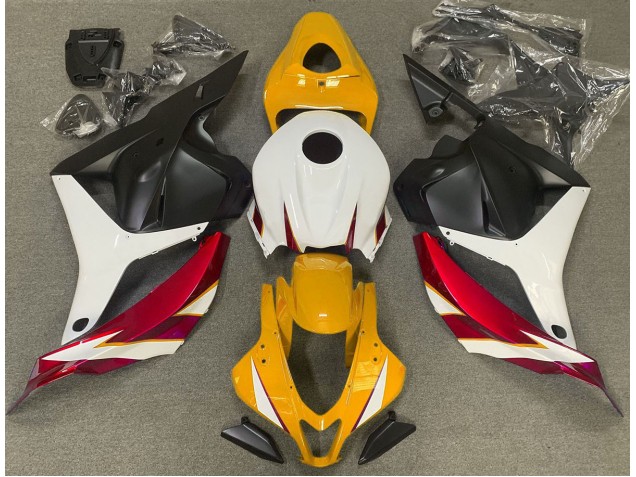 Gloss Red White and Yellow Honda CBR600RR Fairings 2009-2012 Gloss Red White and Yellow Honda CBR600RR Fairings 2009-2012