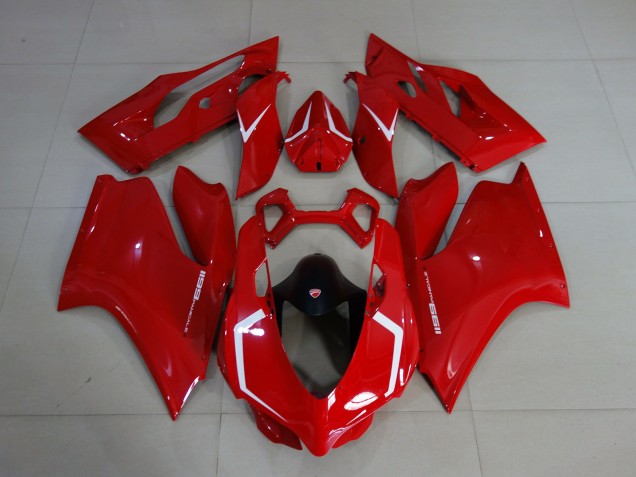 Gloss Red & White Ducati 1199 Fairings Gloss Red & White Ducati 1199 Fairings