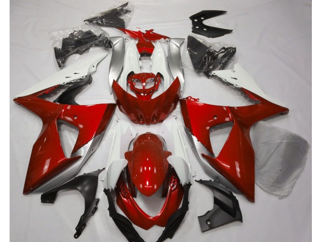 Gloss Red & White Suzuki GSXR 1000 Fairings 2009-2016 Gloss Red & White Suzuki GSXR 1000 Fairings 2009-2016