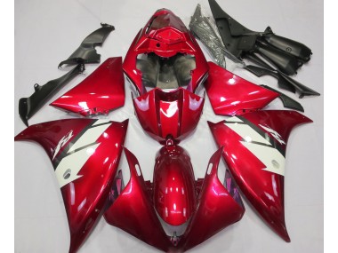 Gloss Red & White Yamaha R1 Fairings 2013-2014