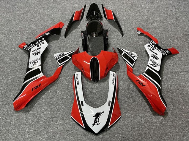 Gloss Red & White Yamaha R1 Fairings 2015-2019 Gloss Red & White Yamaha R1 Fairings 2015-2019