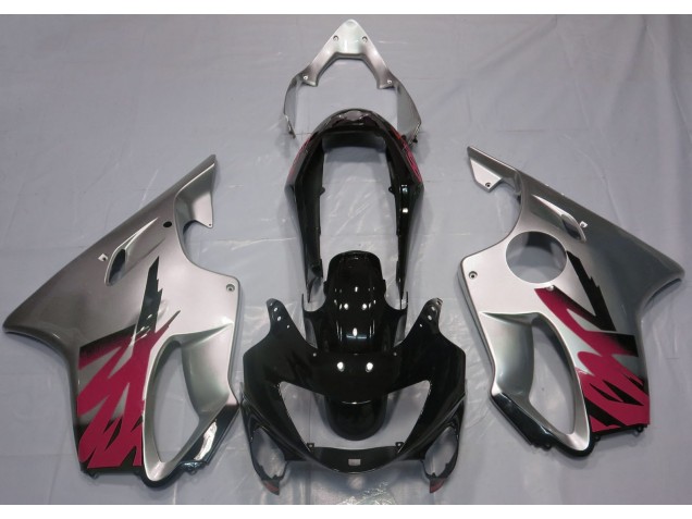 Gloss Silver & Red Honda CBR600 F4 Fairings 1999-2000