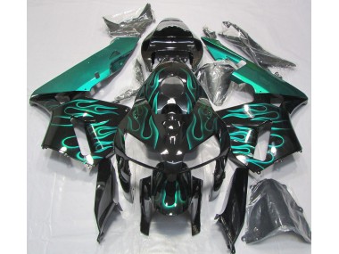 Gloss Teal Flame Honda CBR600RR Fairings 2005-2006