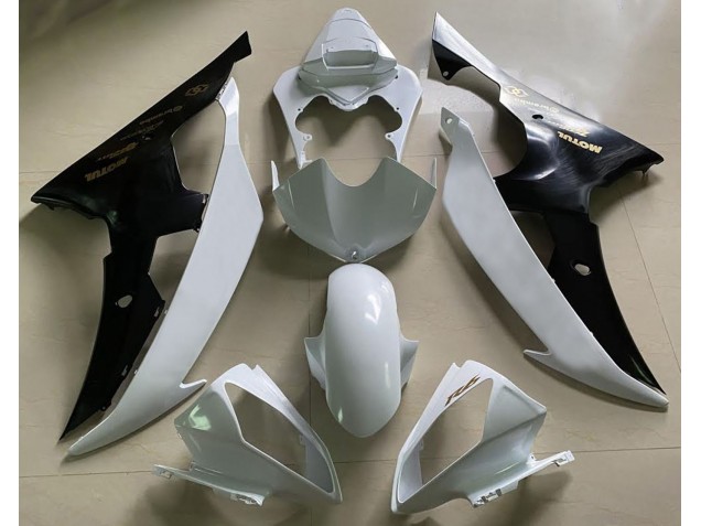 Gloss White and Black & Gold Yamaha R6 Fairings 2008-2016