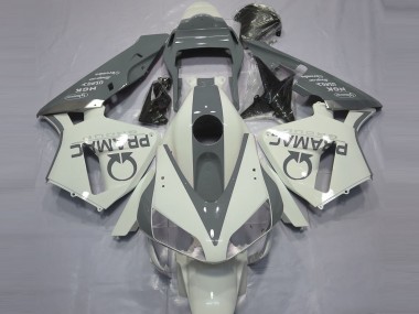 Gloss White and Grey PRAMAC Honda CBR600RR Fairings 2003-2004