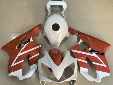 Gloss White and Orange Honda CBR600 F4i Fairings 2001-2003