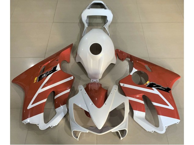 Gloss White and Orange Honda CBR600 F4i Fairings 2001-2003 Gloss White and Orange Honda CBR600 F4i Fairings 2001-2003