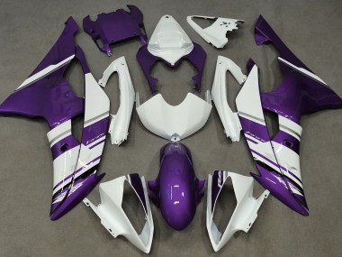 Gloss White and Purple OEM Style Yamaha R6 Fairings 2008-2016