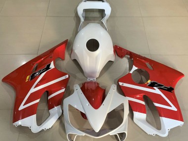 Gloss White and Red Honda CBR600 F4i Fairings 2001-2003