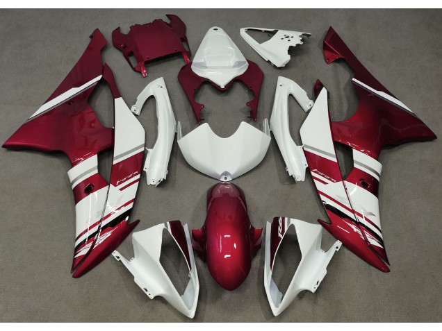 Gloss White and Red OEM Style Yamaha R6 Fairings 2008-2016 Gloss White and Red OEM Style Yamaha R6 Fairings 2008-2016