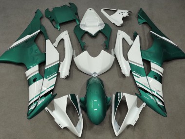 Gloss White and Seafoam Green OEM Style Yamaha R6 Fairings 2008-2016
