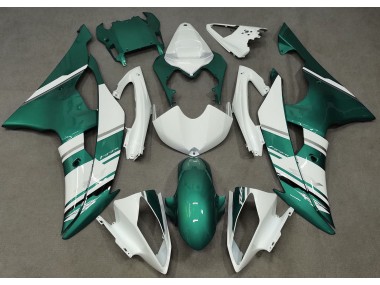 Gloss White and Seafoam Green OEM Style Yamaha R6 Fairings 2008-2016