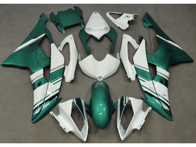 Gloss White and Seafoam Green OEM Style Yamaha R6 Fairings 2008-2016 Gloss White and Seafoam Green OEM Style Yamaha R6 Fairings 2008-2016