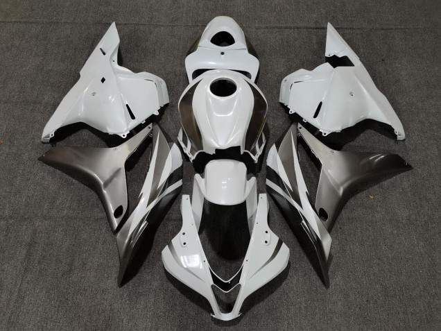 Gloss White and Silver Honda CBR600RR Fairings 2009-2012 Gloss White and Silver Honda CBR600RR Fairings 2009-2012