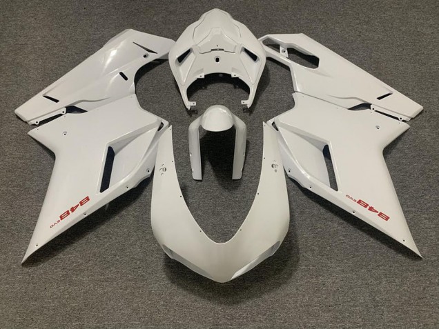 Gloss White Ducati 848 1098 1198 Fairings 2007-2012 Gloss White Ducati 848 1098 1198 Fairings 2007-2012